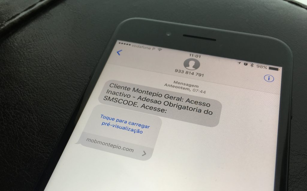 Ataque de Phishing chega via SMS em nome do seu banco