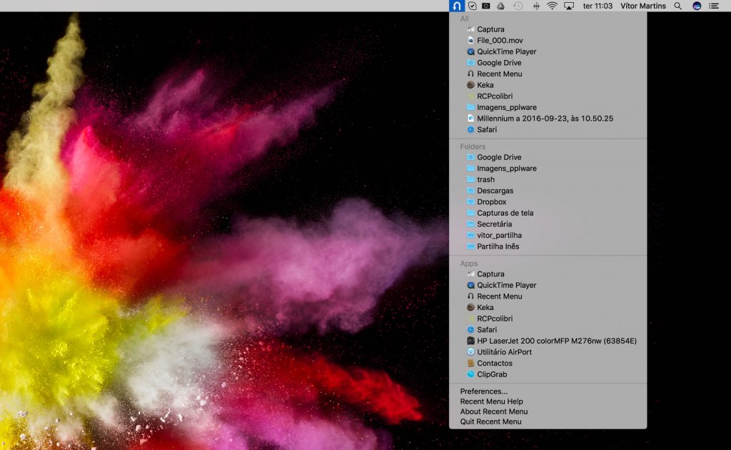 Recent Menu – A app que falta no seu macOS