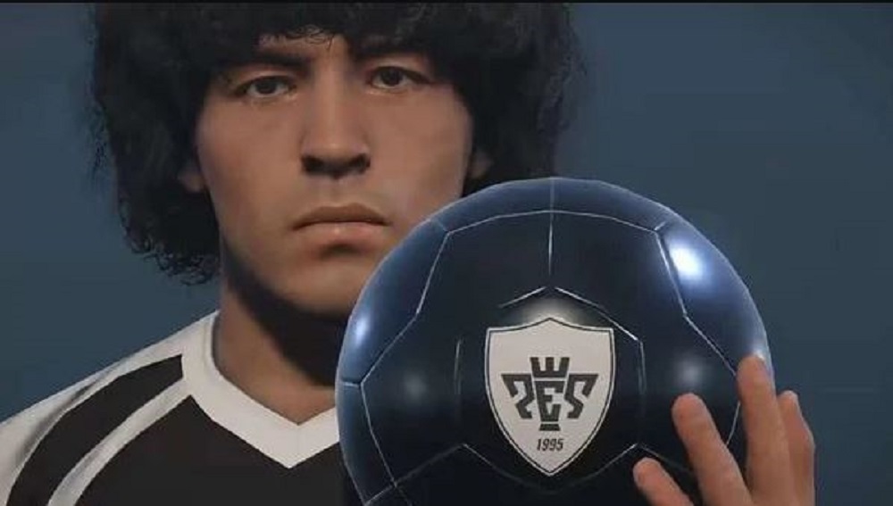 Diego Maradona e Usain Bolt vão à bola com PES