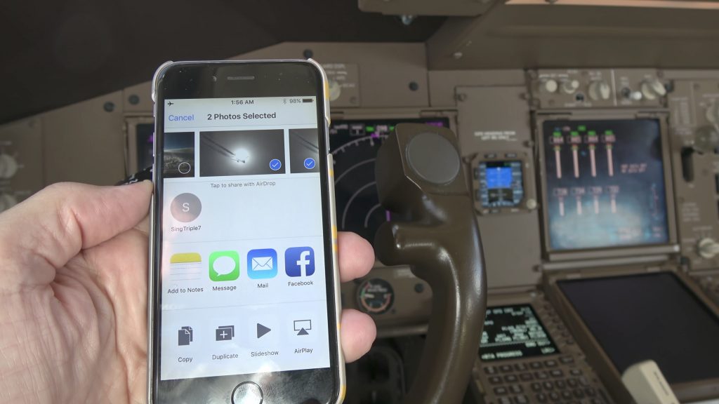 Vídeo mostra piloto a enviar imagens do iPhone a 35 mil pés