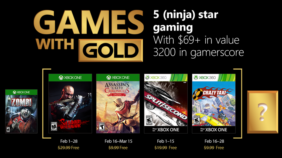 Games with Gold – Fevereiro de 2018