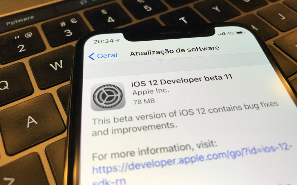 Apple lança iOS 12 developer beta 11
