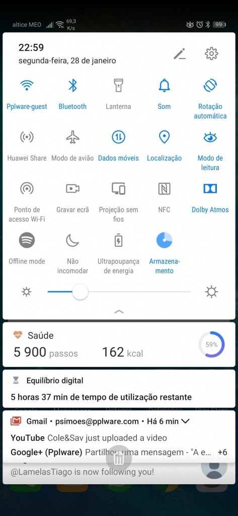 Android Definições Rápidas organizar ícones personalizar