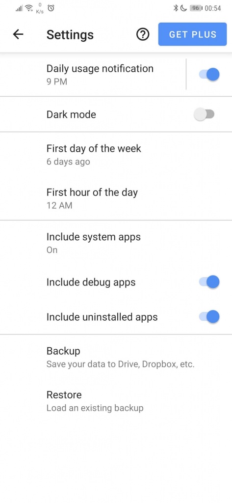ActionDash Equilíbrio Digital Android apps tempo