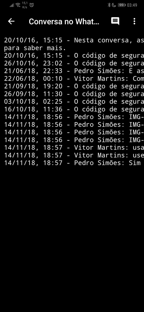WhatsApp exportar conversas guardar dica