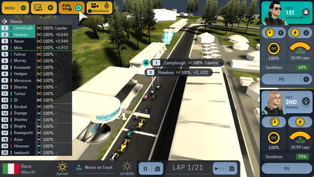 Altas rotações de Motorsport Manager a caminho da Nintendo Switch