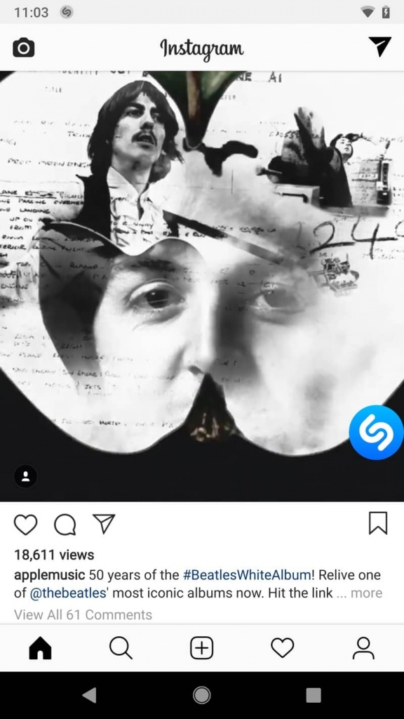 Shazam Pop-up música auscultadores detetar