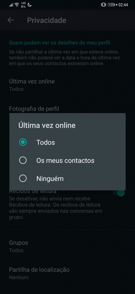 WhatsApp invisível desaparecer serviço mensagens