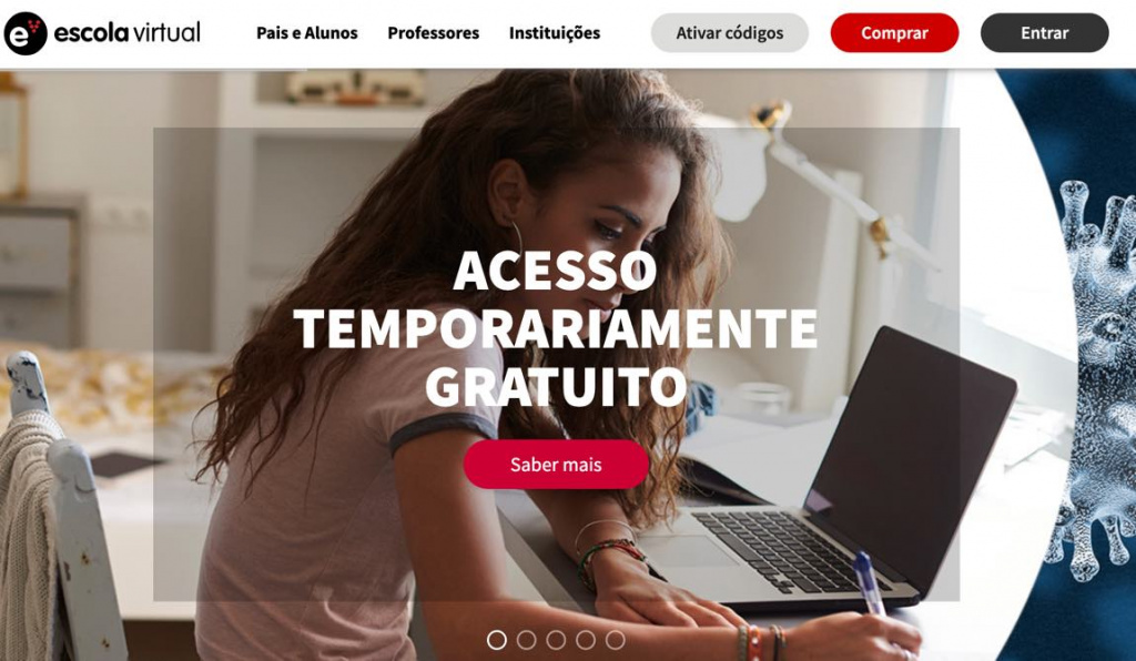 Covid-19: Porto Editora dá acesso gratuito a conteúdos da Escola Virtual