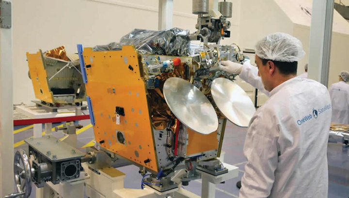 Imagem dos satélites OneWeb para enviar para o Espaço