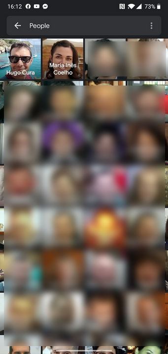 Google fotos - caras