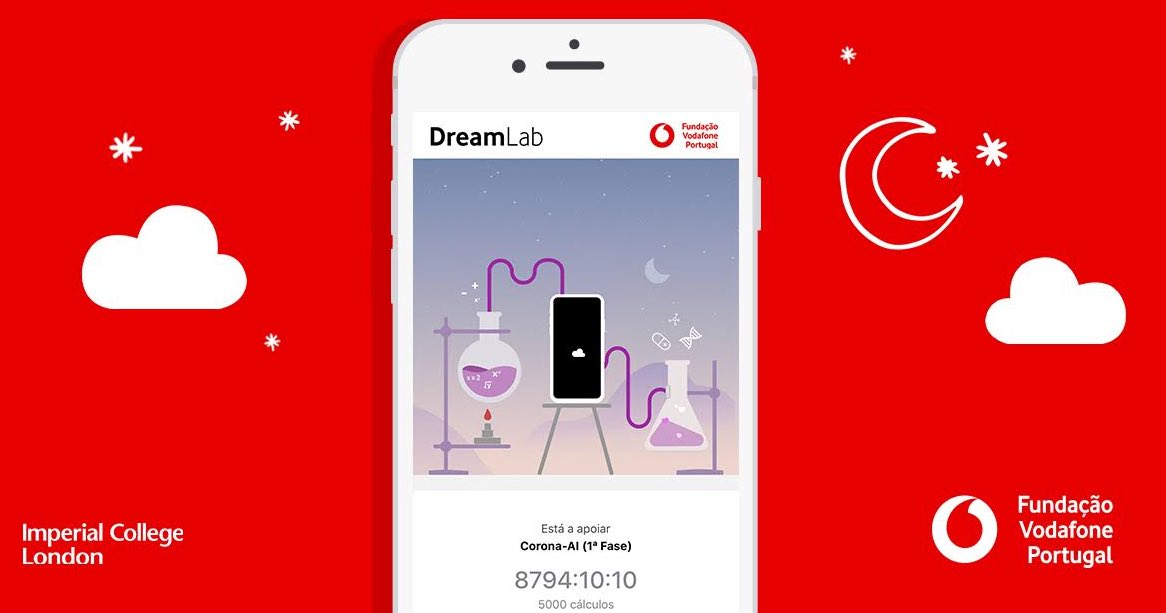 Vodafone: Ajude na investigação à COVID-19 enquanto dorme