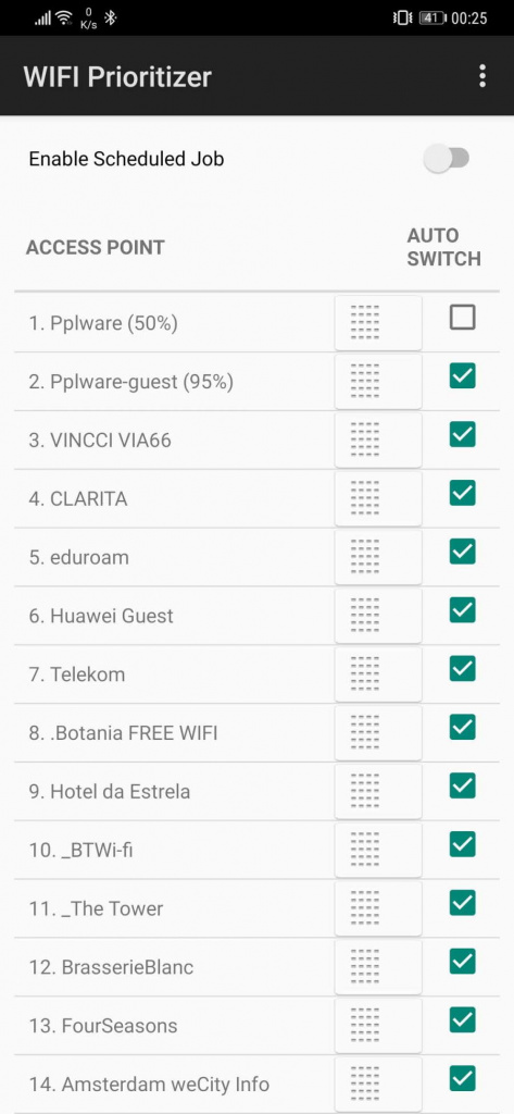 WiFi Android smartphones redes liga