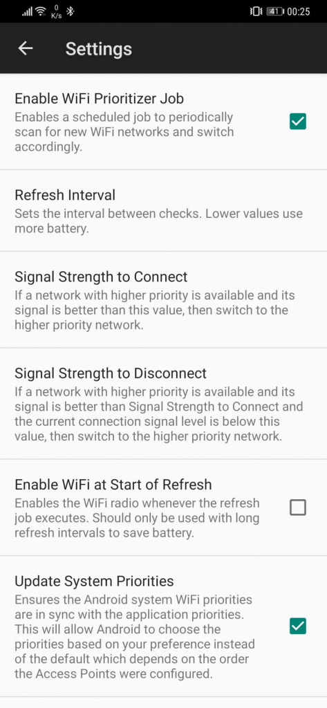 WiFi Android smartphones redes liga