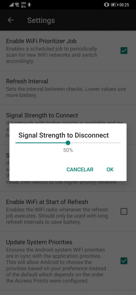 WiFi Android smartphones redes liga