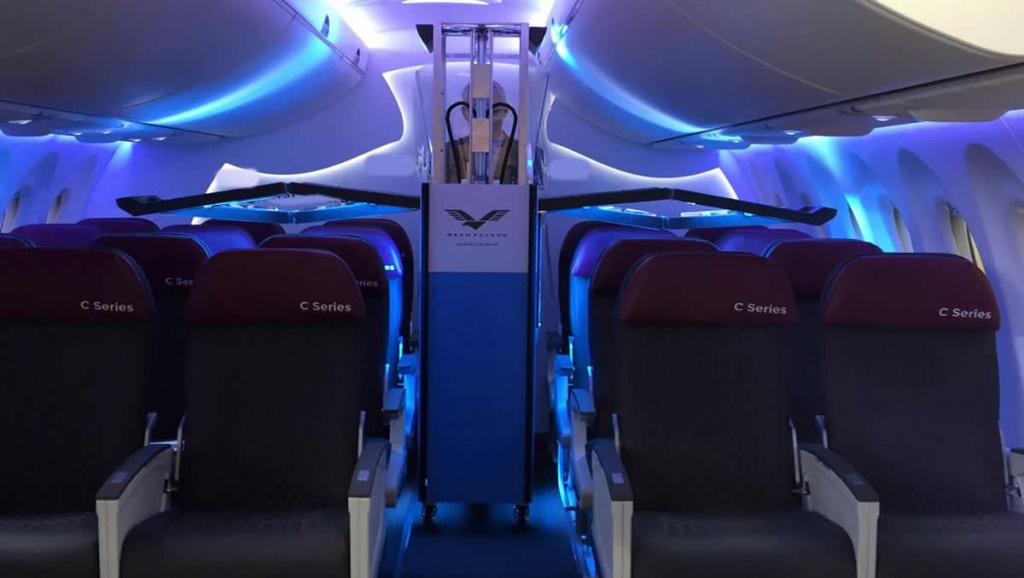 COVID-19 inspira a procura de aviões mais limpos com raios UV