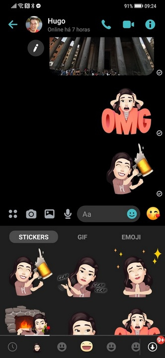 Usar Avatar no Facebook como sticker no Messenger e comentários