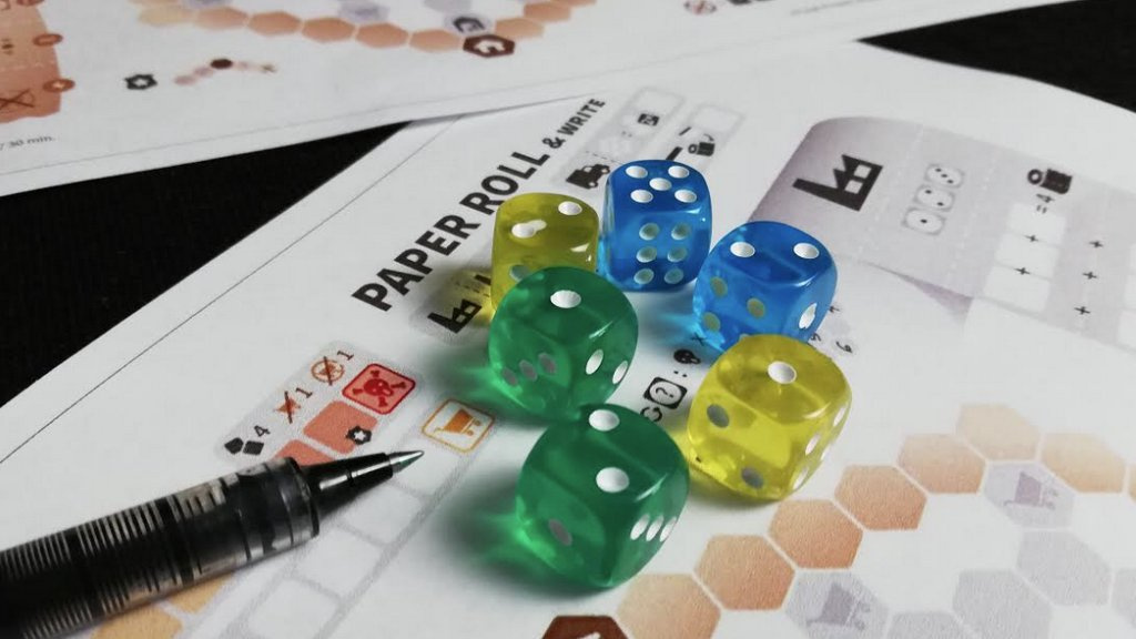 A Magia dos Jogos de Tabuleiro – O jogo “faça você mesmo” PAPER ROLL & Write