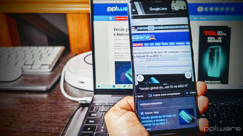Dica: Copiar texto de um objeto para o PC com a app Lente no smartphone