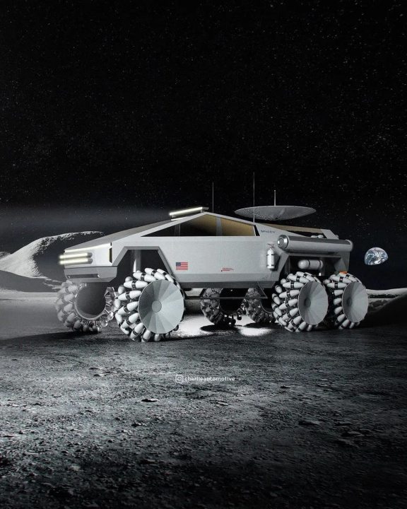 Imagem veículo elétrico Tesla Cybertruck lunar