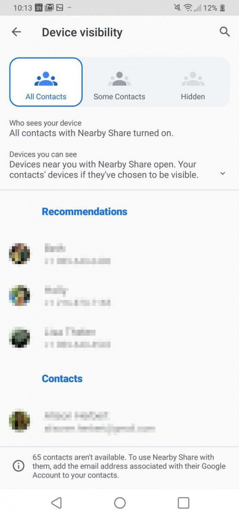 Nearby Share Android partilha ficheiros Google