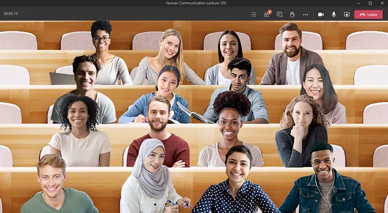 Modo “Juntos” do Microsoft Teams cria um espaço virtual para videoconferências