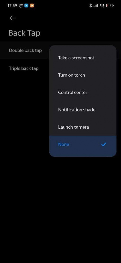 MIUI 12 Xiaomi smartphones toques traseira