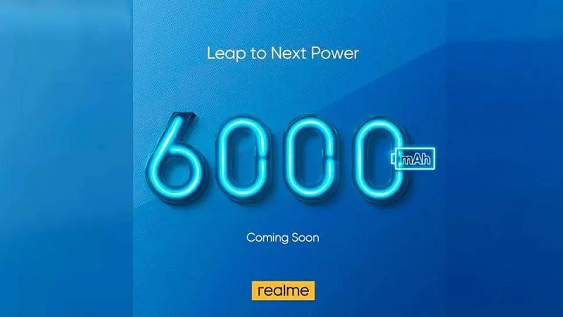 Realme vai lançar um novo smartphone com uma bateria de 6.000 mAh