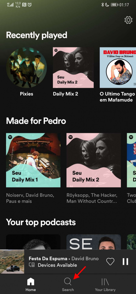 Spotify letras músicas serviço utilizador