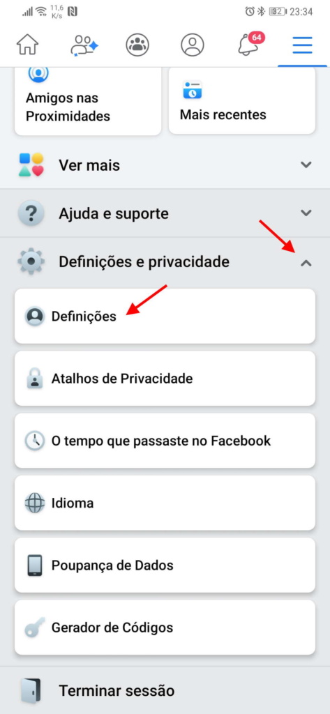 Facebook Dropbox exportar fotografias vídeos