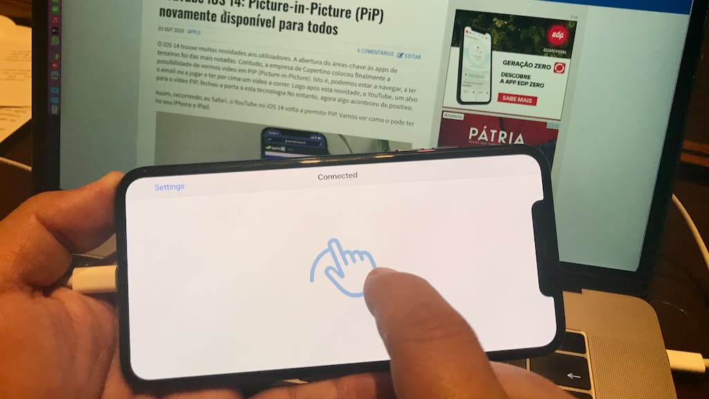 Como transformar o iPhone ou iPad num trackpad para Mac