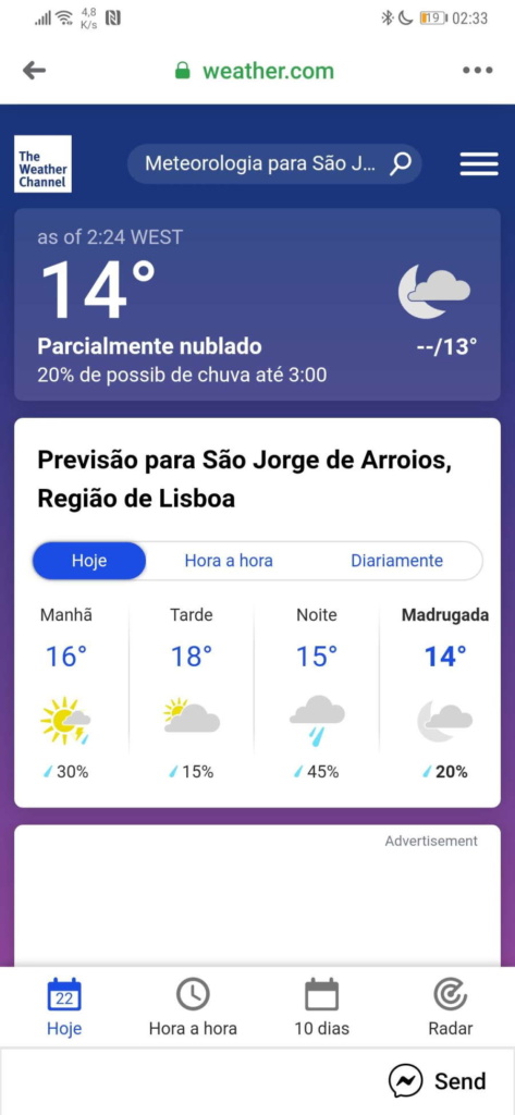 Facebook previsão tempo ferramentas social