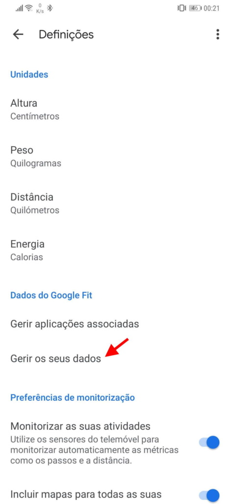 Fit Google dados Android privacidade