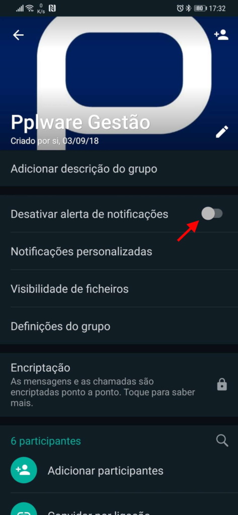 WhatsApp grupos calar notificações novidade