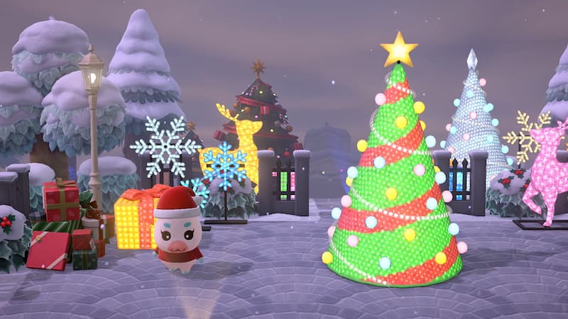 Animal Crossing: New Horizons com Natal animado