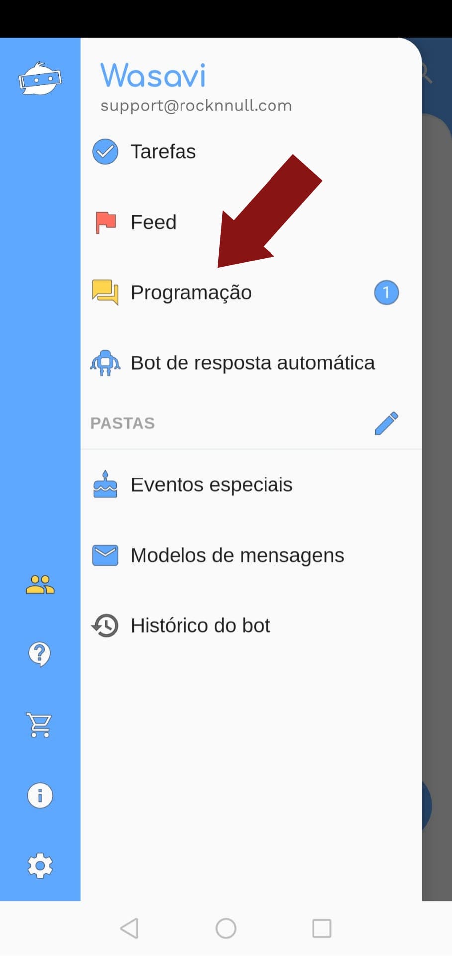 Agendar mensagens.