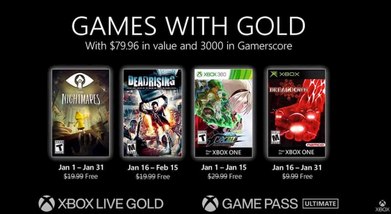 Games with Gold – janeiro de 2021 na sua Xbox