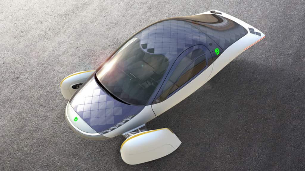 Carro elétrico futurista com autonomia (quase) infinita
