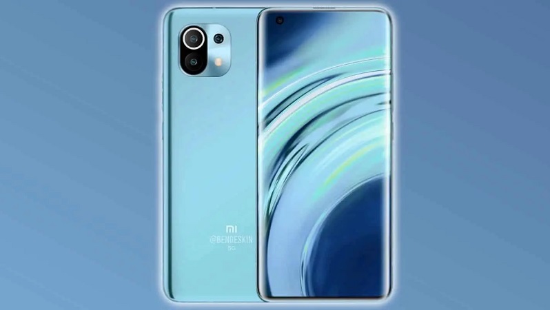Xiaomi Mi 11 em cor azul foi capturado em imagens ao vivo