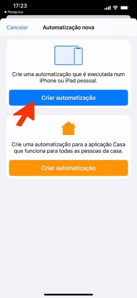 Imagem Atalhos iOS
