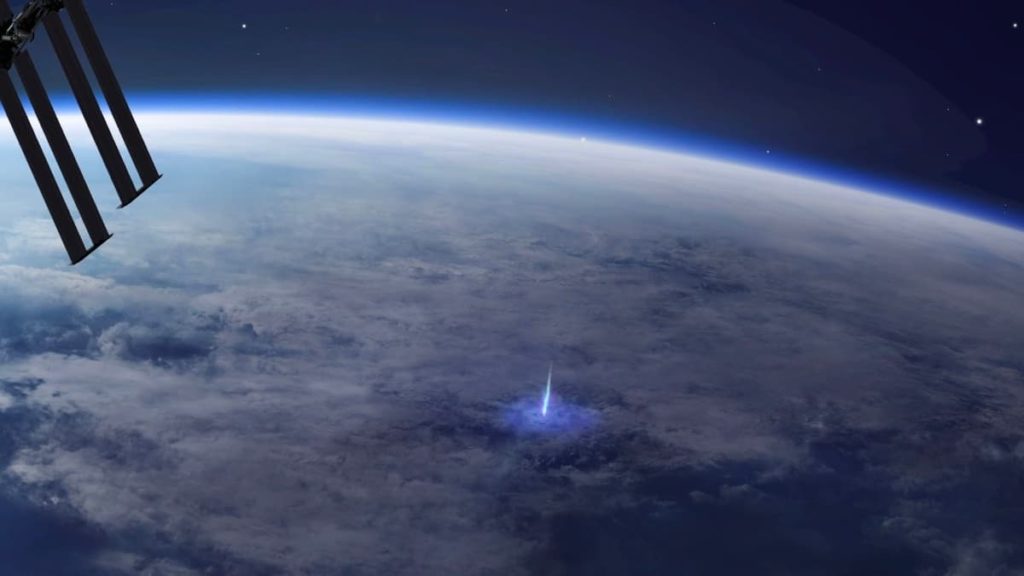 Misterioso “jato azul” vindo da Terra e visto no espaço pela ISS