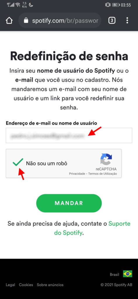 Spotify conta segurança password medidas