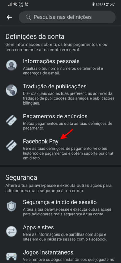 Facebook Pay pagamentos rede social PayPal