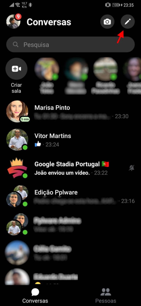 Messenger conversa secreta Facebook mensagens