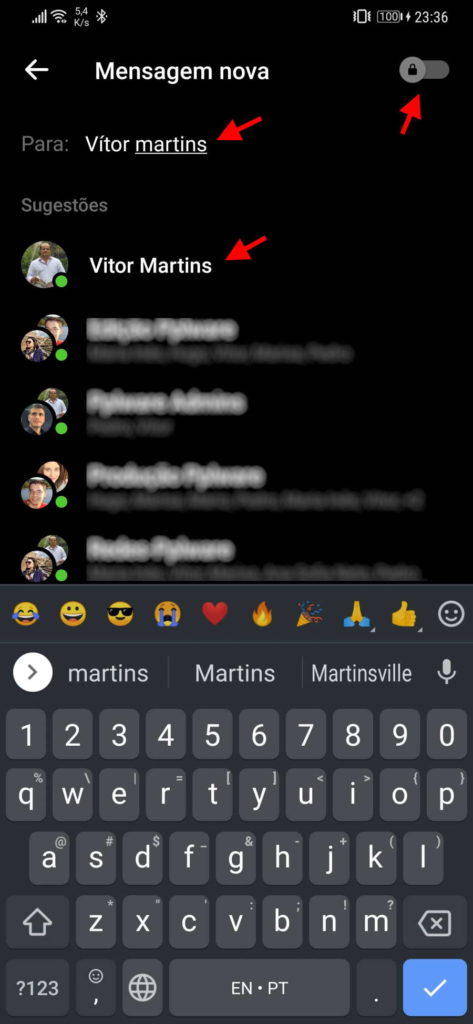 Messenger conversa secreta Facebook mensagens