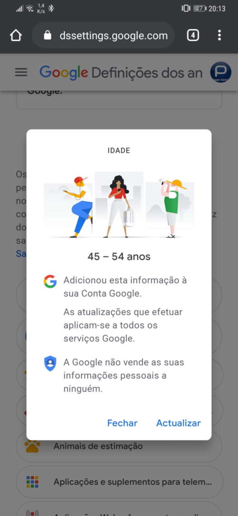 Google dados utilizador publicidade informação