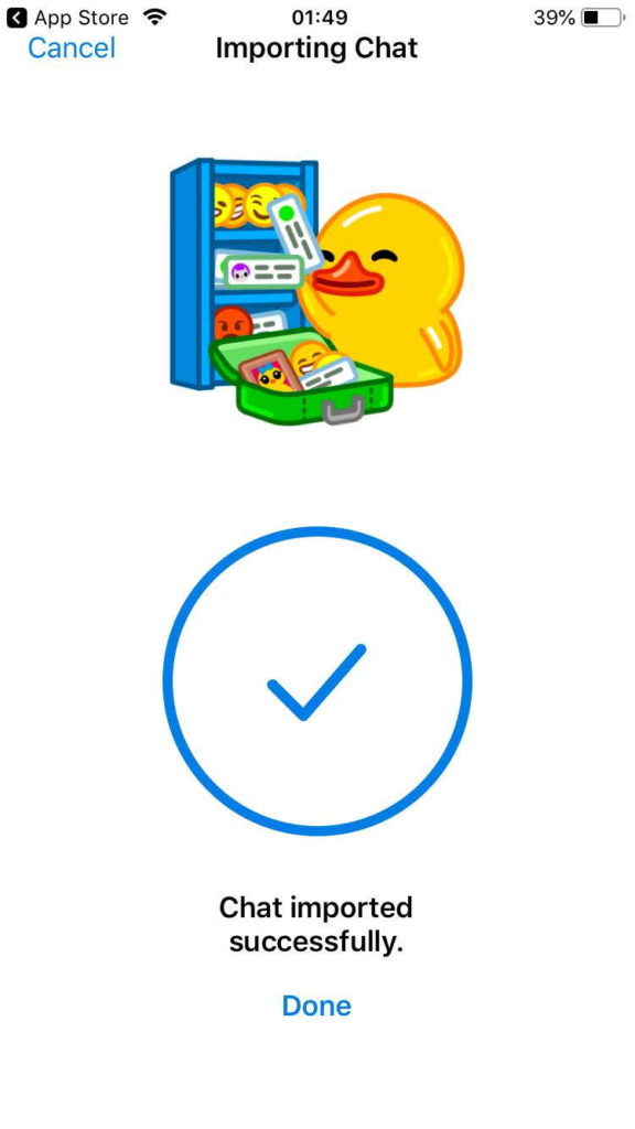 Telegram WhatsApp importar mensagens conversas