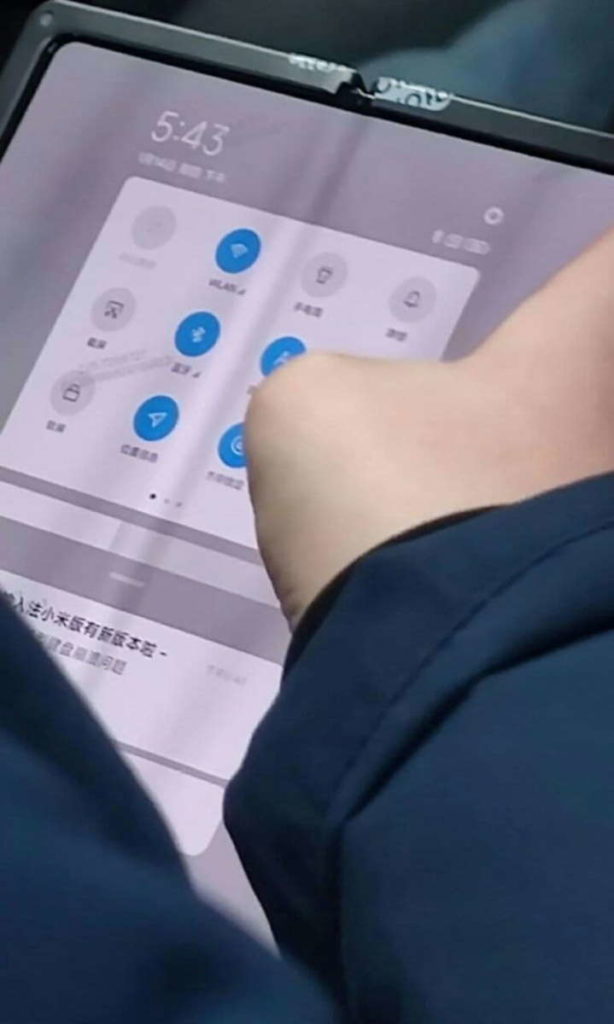 xiaomi smartphone dobrável imagens ecrã