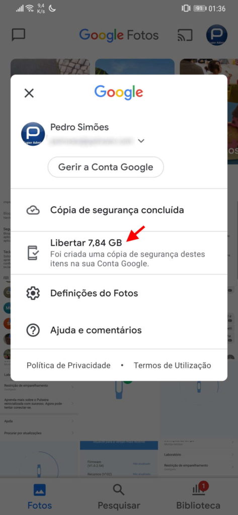 Google Fotos fotografias espaço ganhar