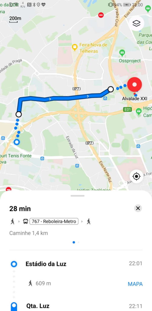 Petal Maps Huawei direções transportes públicos bicicleta